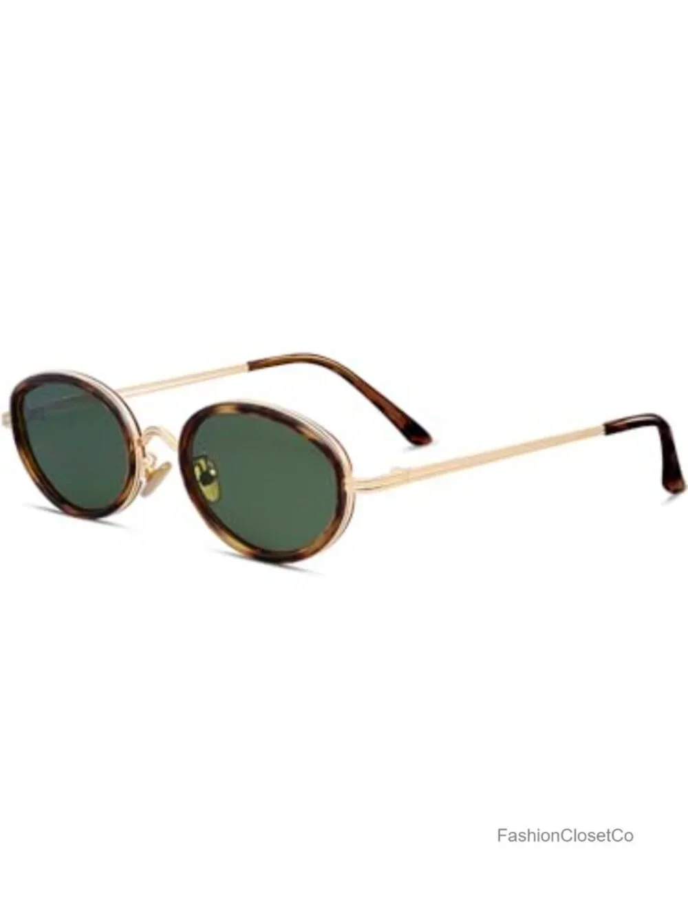 Small Retro Oval Sunglasses UV400 Protection Metal Frame